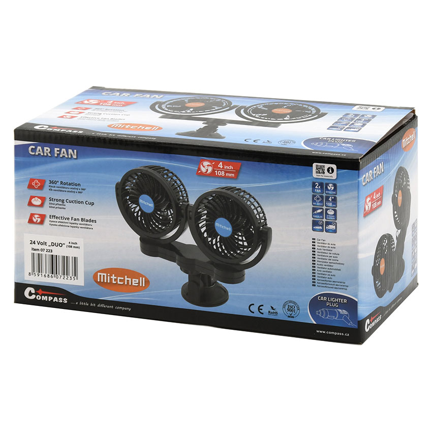 Ανεμιστήρας Mitchell DUO 24V HX-T706 με βεντούζα