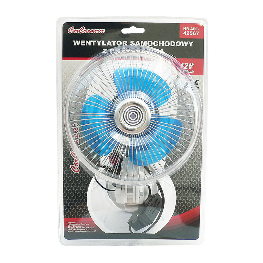Ανεμιστήρας CarCommerce 175mm 12V με βεντούζα