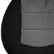 Ημικαλύμματα καθισμάτων Lux M ER Style M-XL 1+1 υφασμάτινα μαύρο-γκρι (2τμχ)