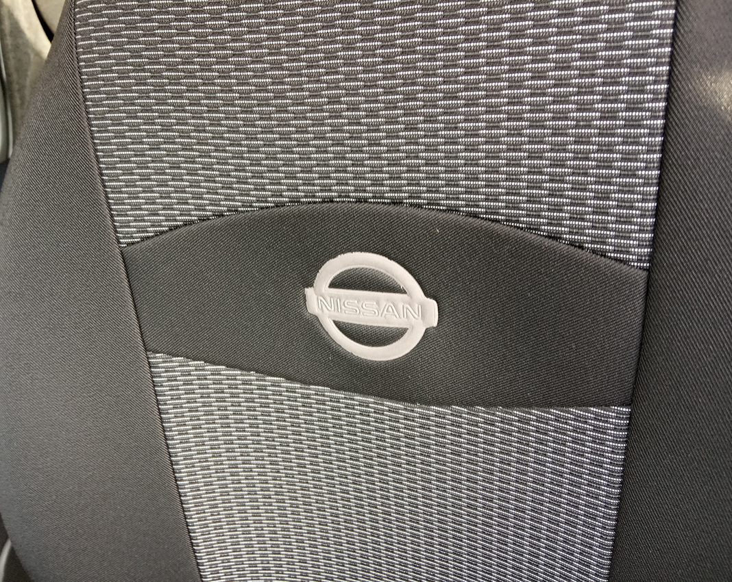Καλύμματα καθισμάτων μαύρο-γκρι πικέ για Nissan Micra K12