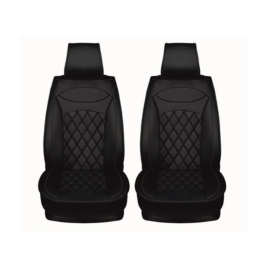 Καλύμματα καθισμάτων universal μαύρο τεχνόδερμα 2τμχ