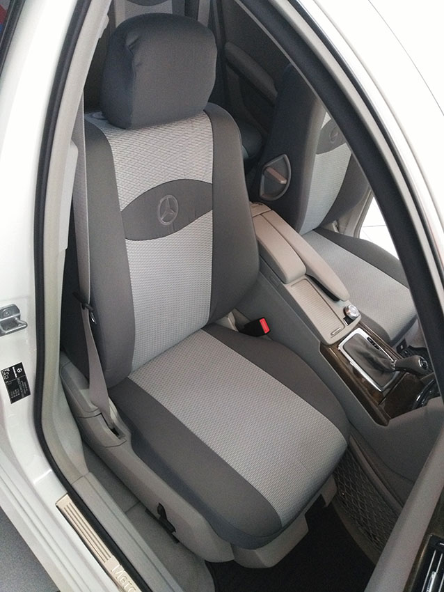 Σετ καλύμματα γκρι σχέδιο με γκρι πικέ για Mercedes W212