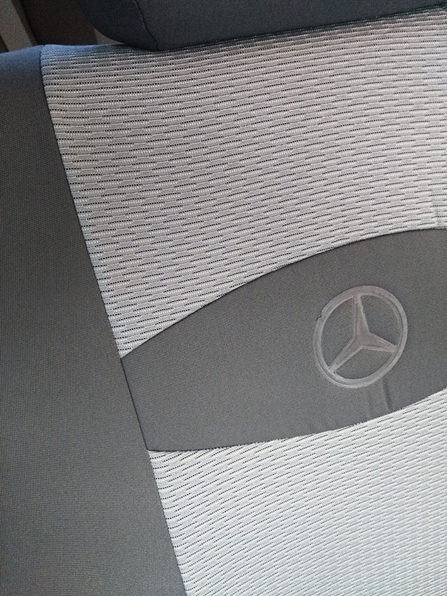 Σετ καλύμματα γκρι σχέδιο με γκρι πικέ για Mercedes W212