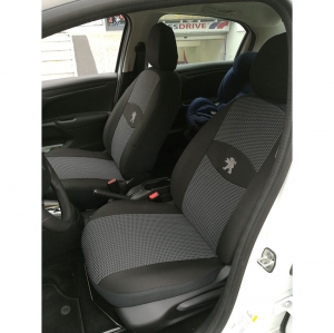 Καλύμματα καθισμάτων μαύρο πικέ για Peugeot 301 6τμχ