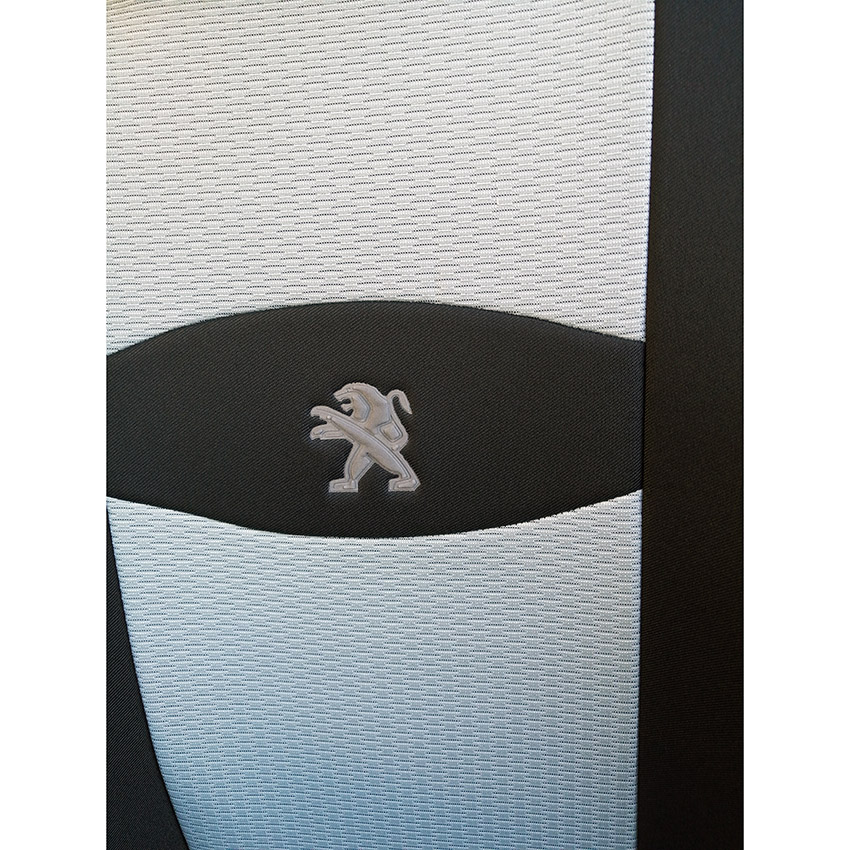 Σετ καλύμματα γκρι σχέδιο με μαύρο πικέ για Peugeot 307