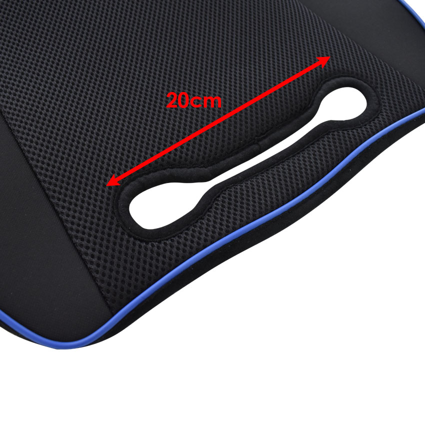 Πλατοκαθίσματα μαύρα-μπλε ρέλι για Alfa Romeo 2τμχ