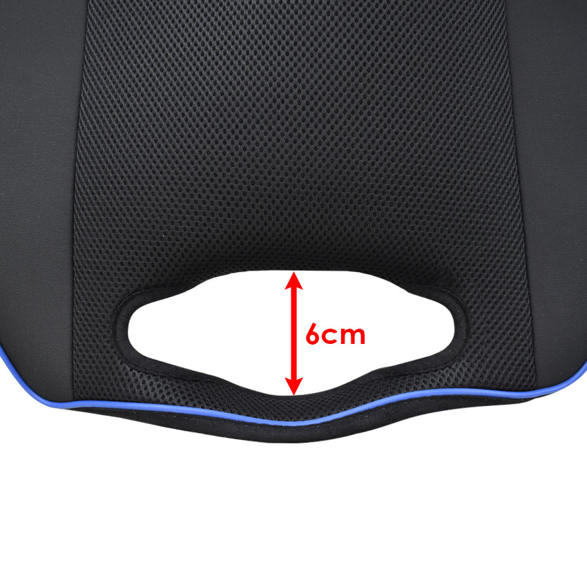 Πλατοκαθίσματα μαύρα-μπλε ρέλι για Alfa Romeo 2τμχ