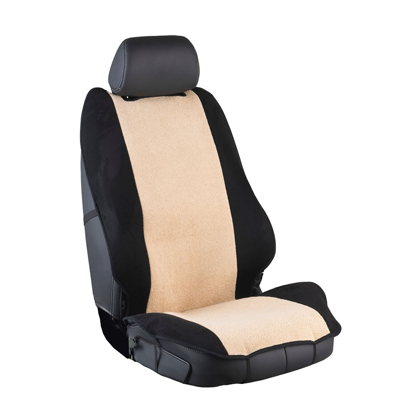 Πλατοκαθίσματα πετσετέ Β' μπεζ - μαύρο 2τμχ