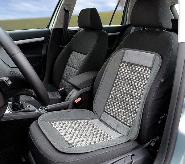 Πλατοκάθισμα γκρι με ξύλινες μπίλιες