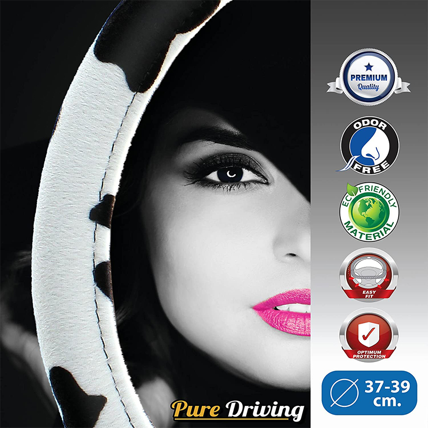 Κάλυμμα τιμονιού δέρμα αγελάδας 37-39cm