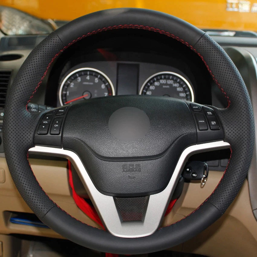 Ραφτό κάλυμμα τιμονιού Honda CRV III με κόκκινη κλωστή