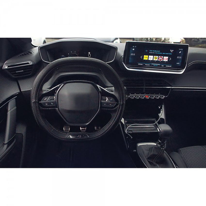 Κάλυμμα τιμονιού Club Sport δερματίνη μαύρο για Peugeot 2019+