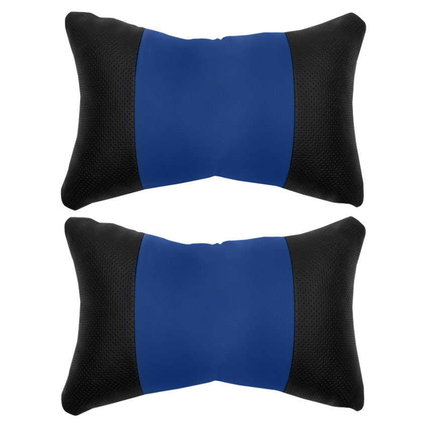 Μαξιλαράκια προσκέφαλου μπλε-μαύρα 2τμχ