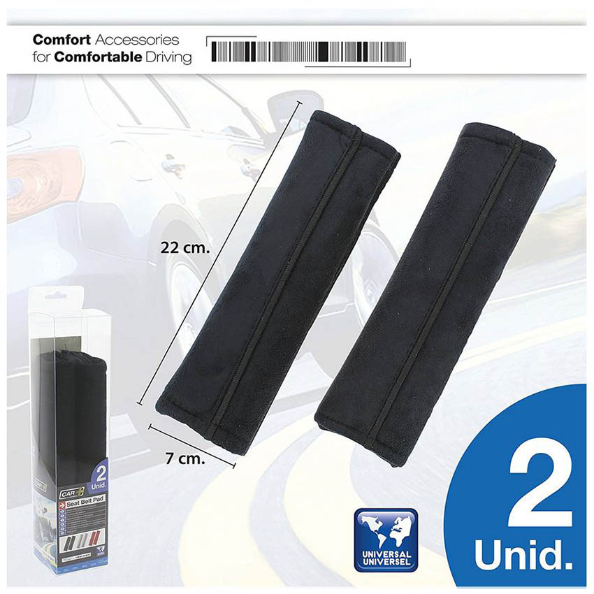 Μαξιλαράκια ζώνης προστατευτικά μαύρα 2τμχ