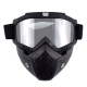 Μάσκα προσώπου προστασίας μαύρη με διάφανο προστατευτικό