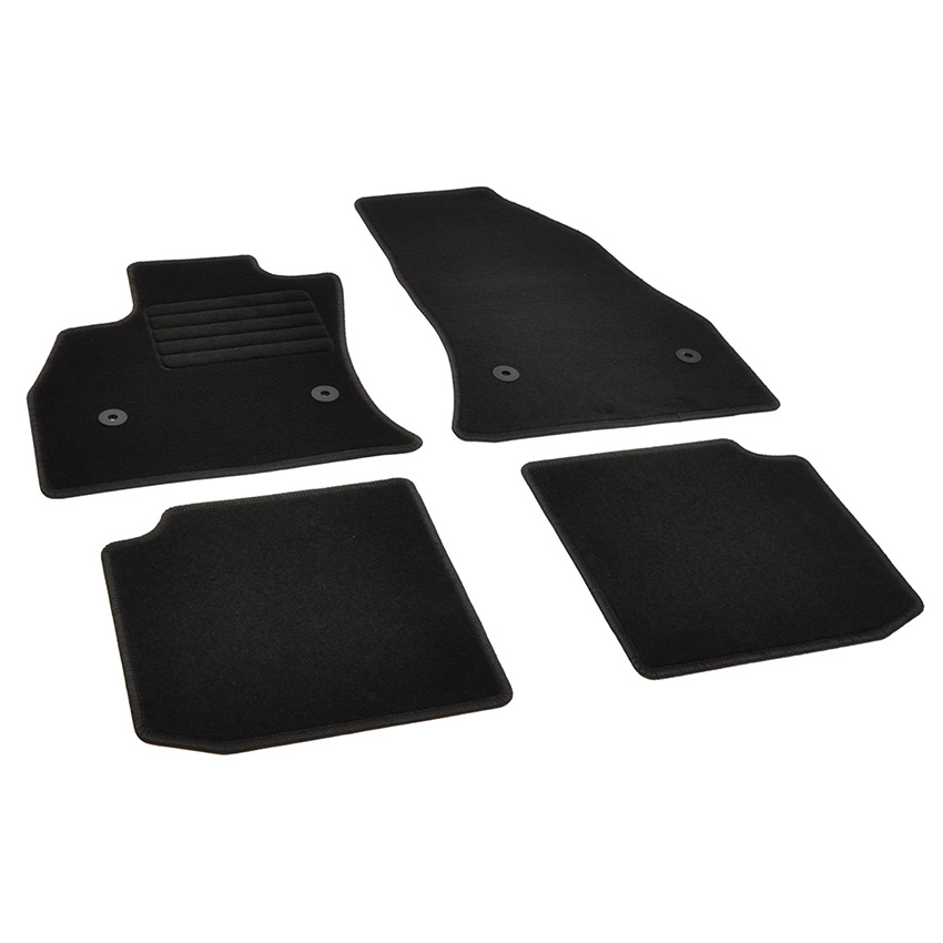Πατάκια δαπέδου μοκέτας Standard μαύρα για Fiat 500L 4τμχ