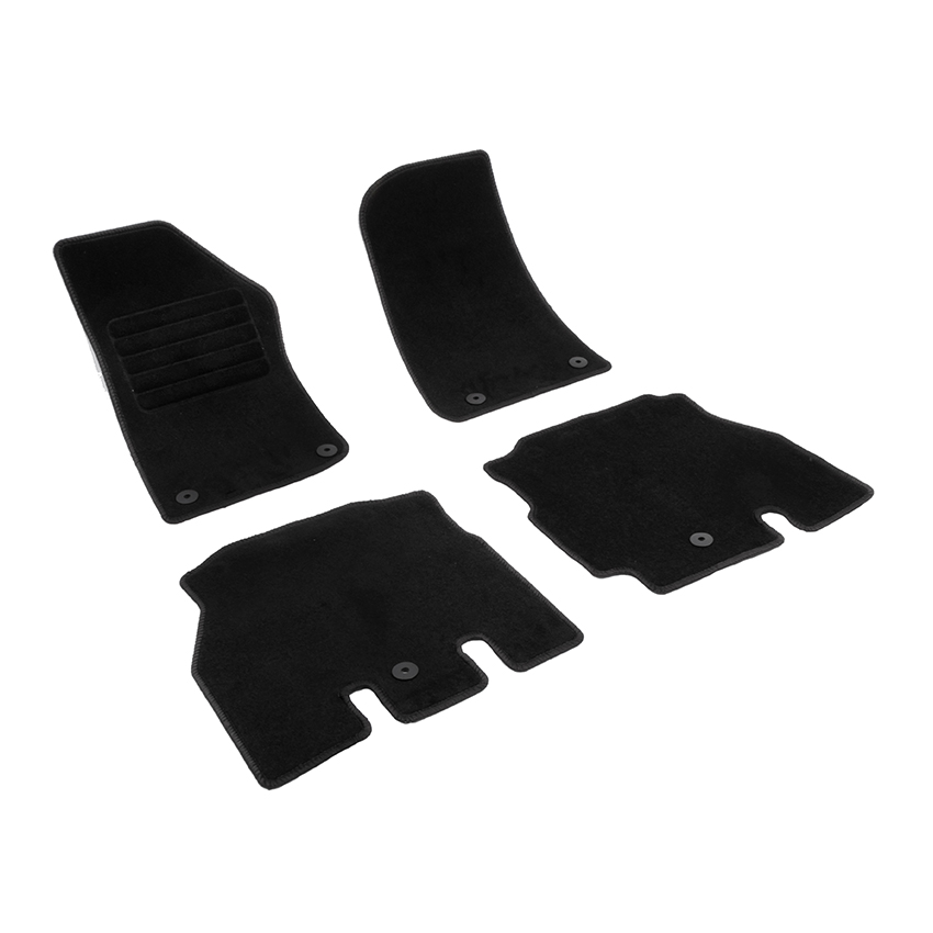 Πατάκια δαπέδου μοκέτας Standard μαύρα για Jeep Wrangler 4τμχ