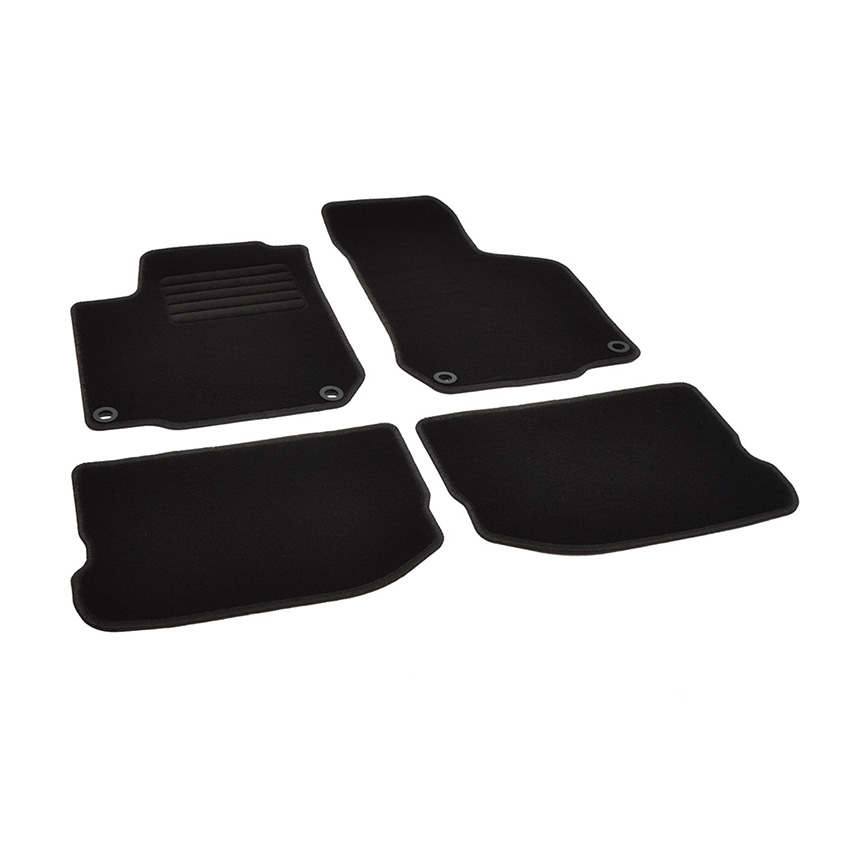 Πατάκια δαπέδου μοκέτας Standard μαύρα για Skoda Octavia (I) / Volkswagen Golf (IV) 4τμχ