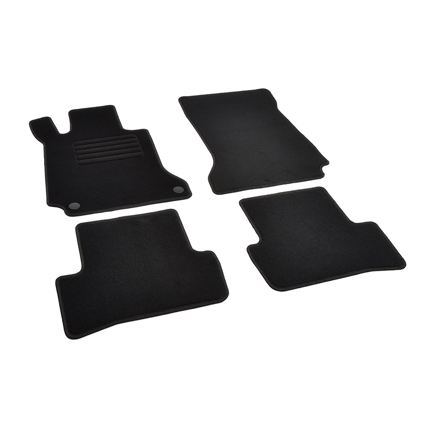 Πατάκια δαπέδου μοκέτας Standard μαύρα για Mercedes C-Class (W204) 4τμχ