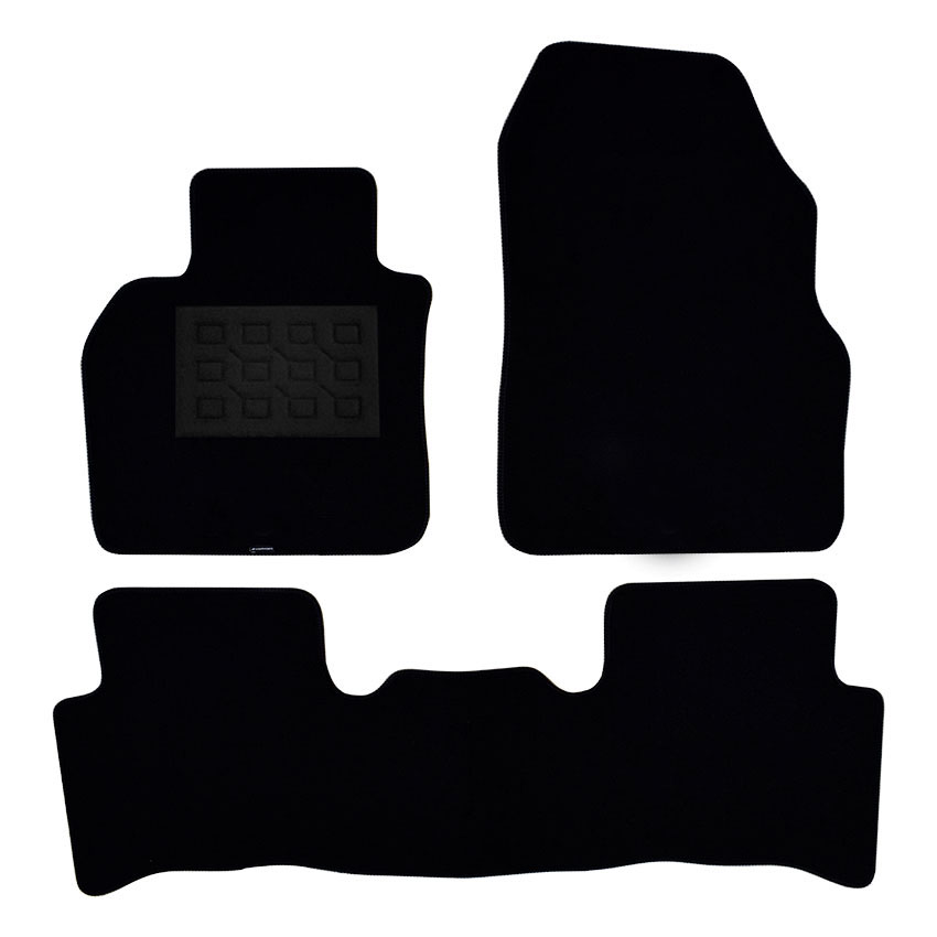 Πατάκια δαπέδου μοκέτας Superior μαύρα για Renault Scenic (II) 3τμχ