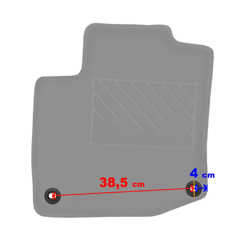 Πατάκια δαπέδου μοκέτας Clan μαύρα για Honda Civic (IX) 5D 4τμχ