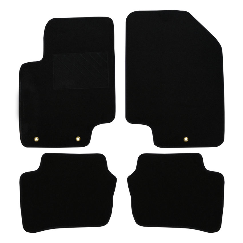 Πατάκια δαπέδου μοκέτας Clan μαύρα για Hyundai i20 (I) 4τμχ