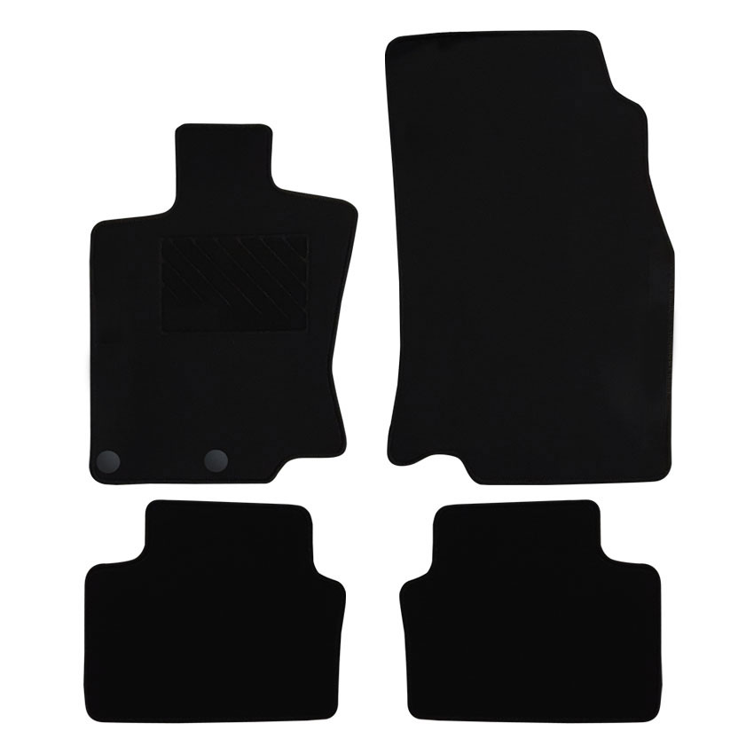 Μοκέτα Velgum μαύρη για Nissan Qashqai II (J11) με κουμπώματα
