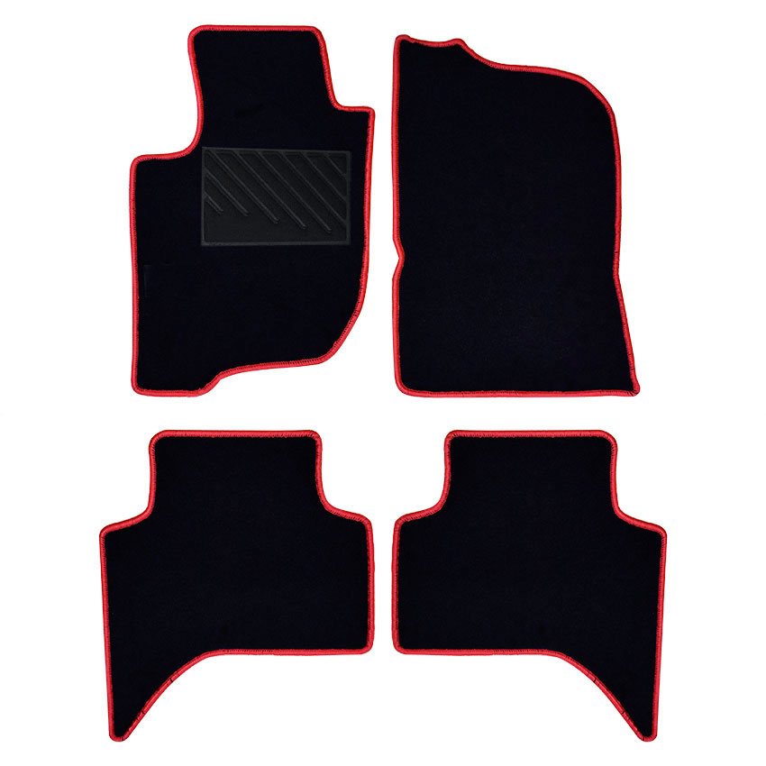 Πατάκια δαπέδου μοκέτας Clan μαύρα για Mitsubishi L200 (IV) 4D 4τμχ