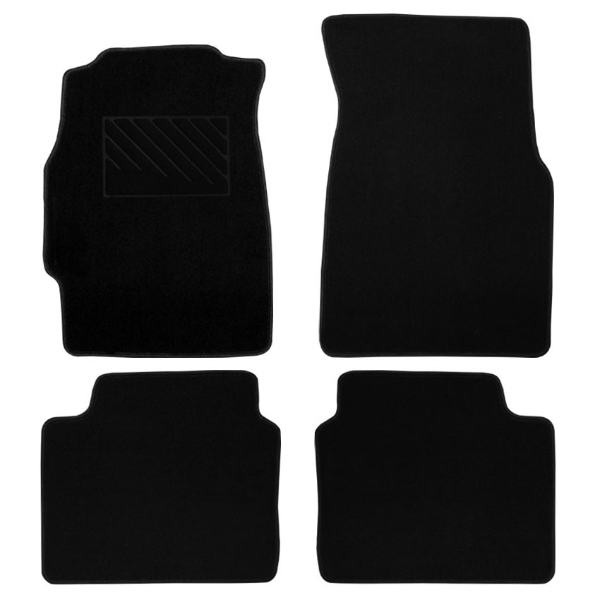 Πατάκια δαπέδου μοκέτας Clan μαύρα για Honda Civic (VI) 3D 4τμχ