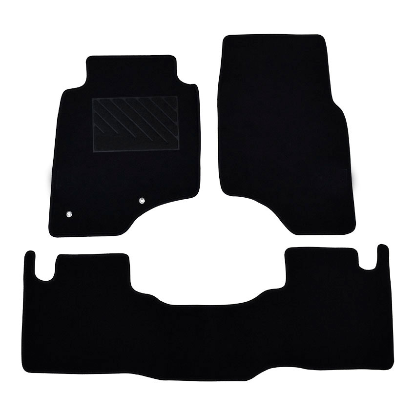 Πατάκια δαπέδου μοκέτας Clan μαύρα για Mitsubishi Pajero (V60) 3D 3τμχ