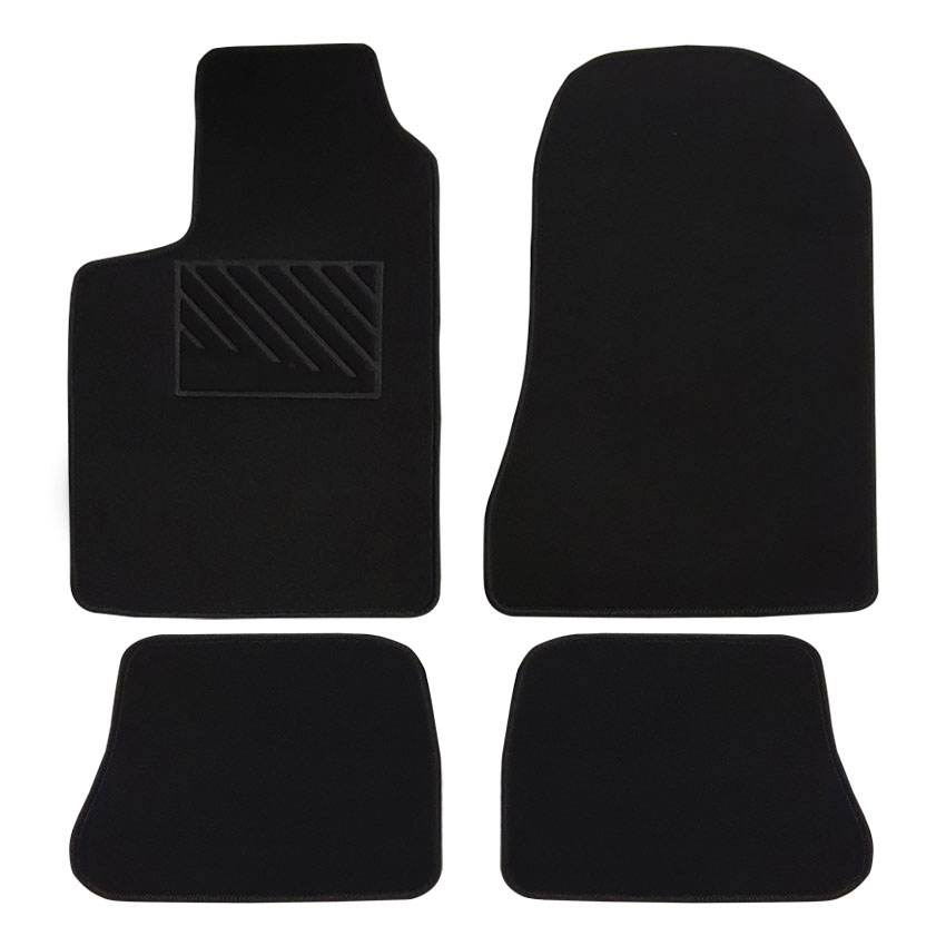 Πατάκια δαπέδου μοκέτας Clan μαύρα για Seat Ibiza II Cupra 4τμχ