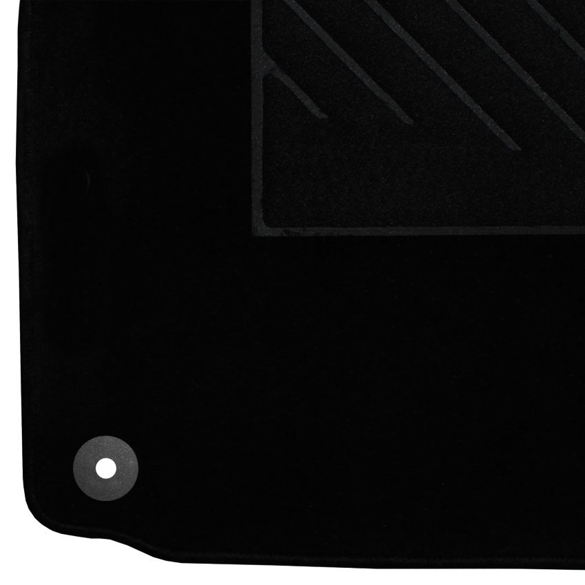 Μοκέτα Clan μαύρη για Skoda Octavia 5 (II) με στρογγυλά κουμπώματα 4τμχ