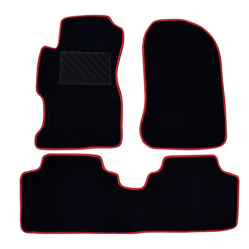 Πατάκια δαπέδου μοκέτας Clan μαύρα για Honda Civic (VII) 4D 3τμχ