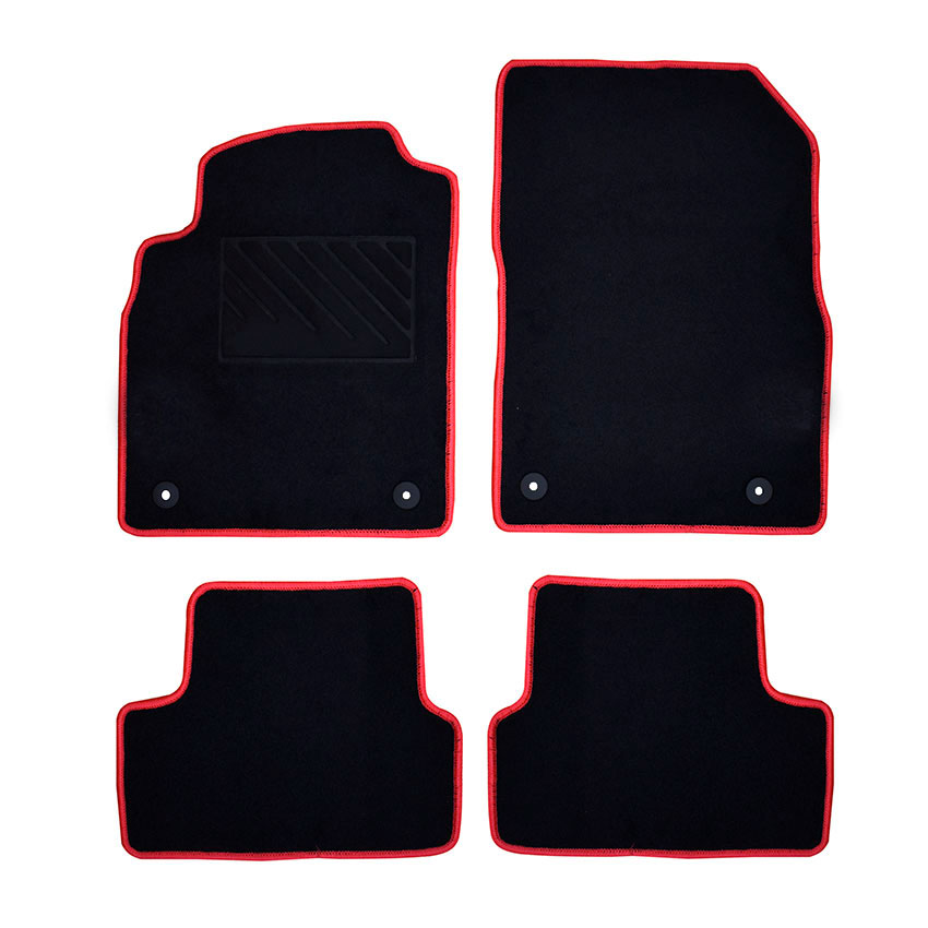 Πατάκια δαπέδου μοκέτας Clan μαύρα για Opel Astra (J) 4τμχ