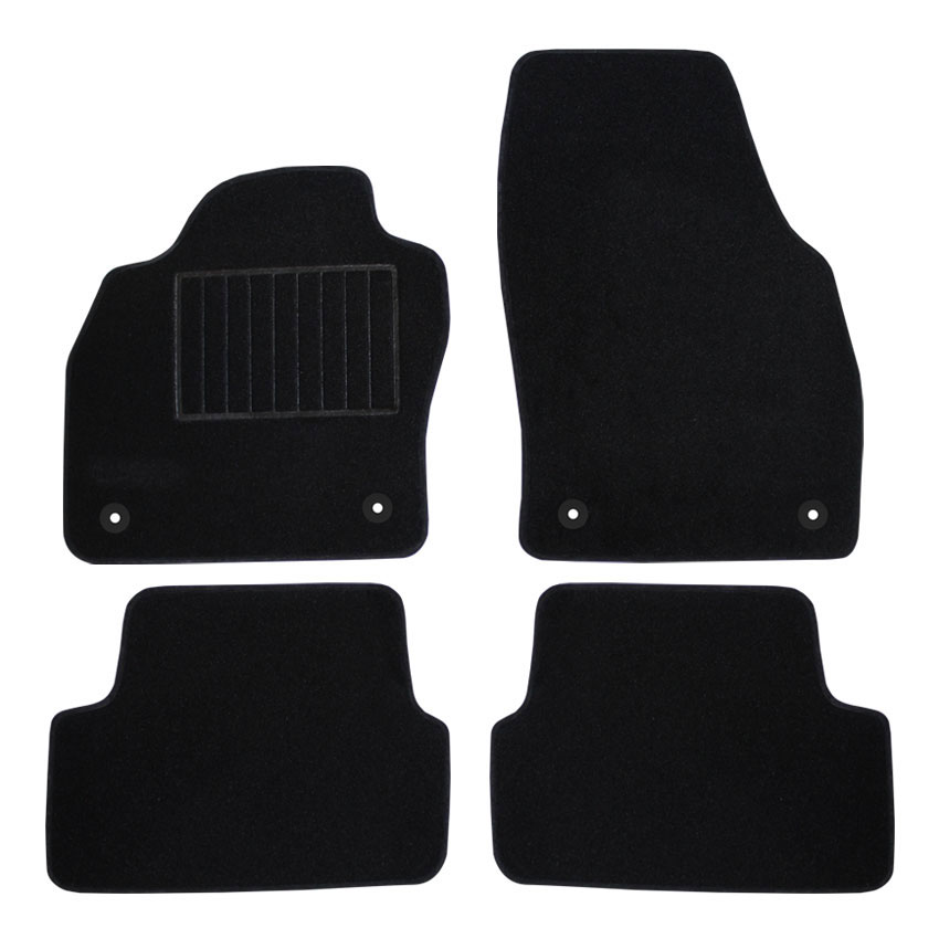 Μοκέτα Premium μαύρη για VW Polo (VI) με κουμπώματα