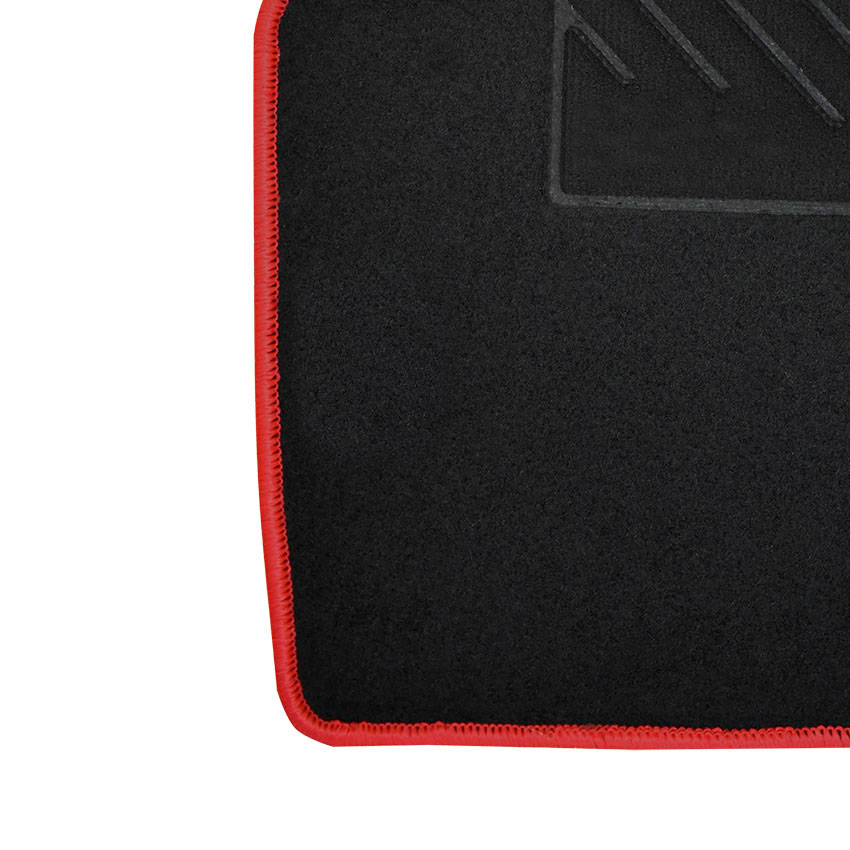 Πατάκια δαπέδου μοκέτας Clan μαύρα για Fiat 500 4τμχ