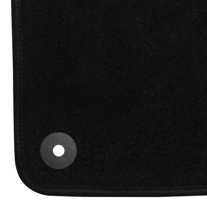 Μοκέτα Clan μαύρη για VW Polo (V) με στρογγυλά κουμπώματα 4τμχ