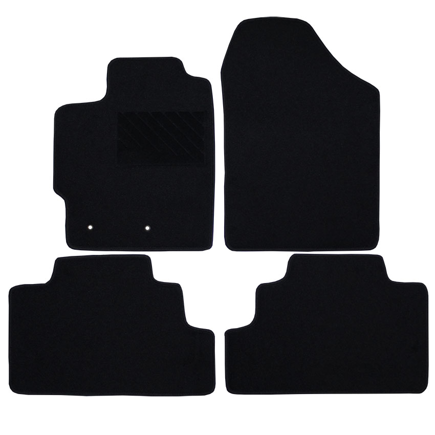 Μοκέτα Clan μαύρη για Toyota Yaris II με κουμπώματα