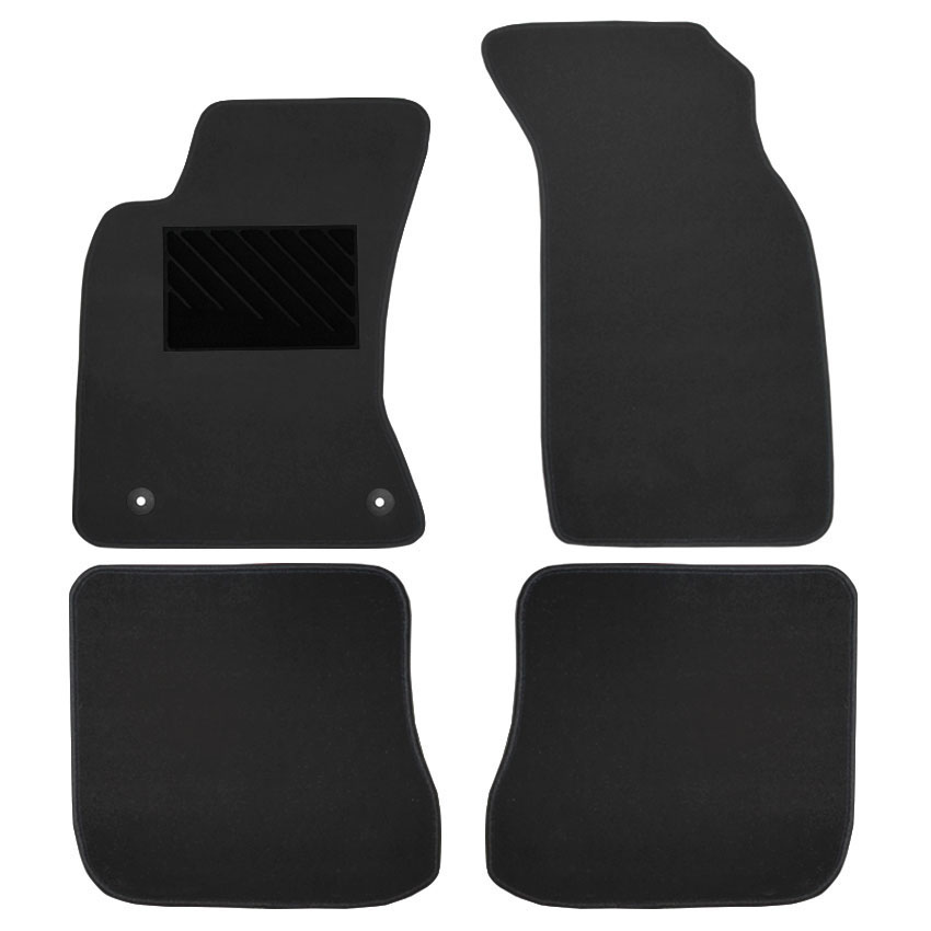 Μοκέτα Clan σταχτί για Audi A4 (B5) με στρογγυλά κουμπώματα 4τμχ