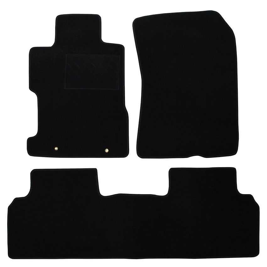 Πατάκια δαπέδου μοκέτας Clan μαύρα για Honda Civic (VIII) 4D 3τμχ