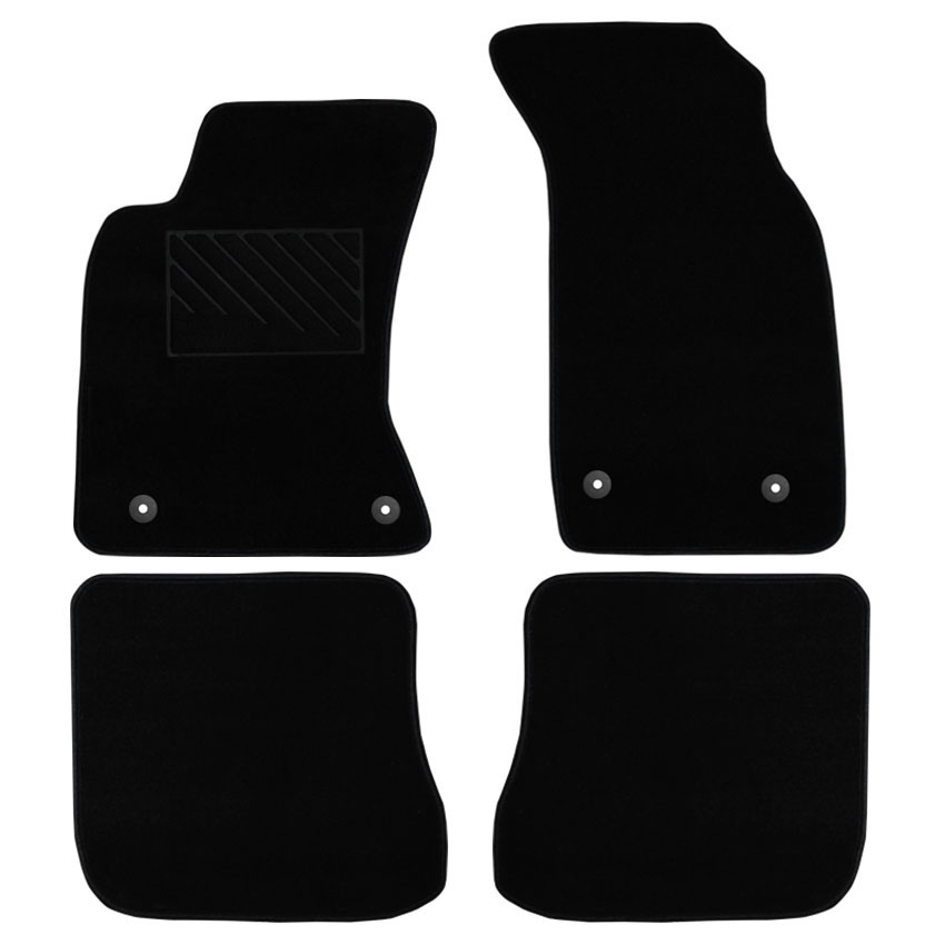 Πατάκια δαπέδου μοκέτας Clan μαύρα για Audi A4 (B5) 4τμχ