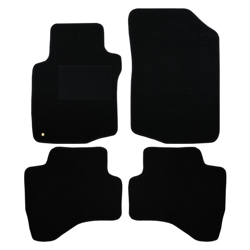 Πατάκια δαπέδου μοκέτας Clan μαύρα για Peugeot 107 / Citroen C1 / Toyota Aygo (I) 4τμχ