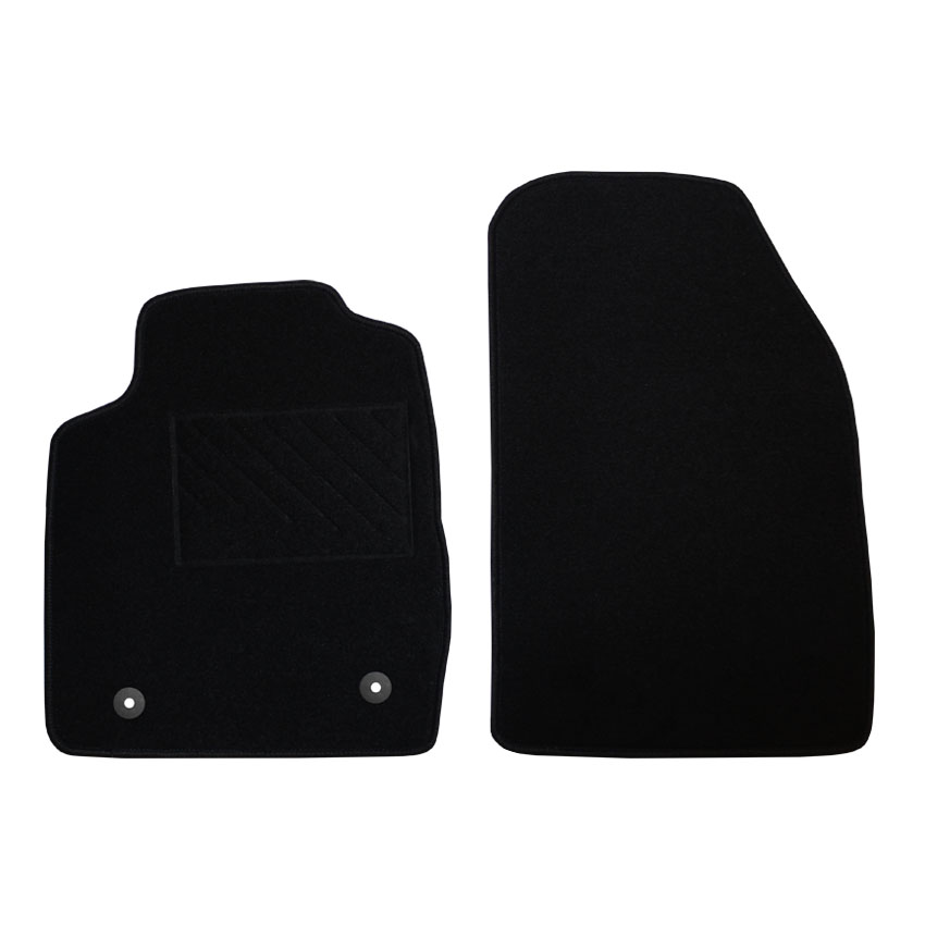 Πατάκια δαπέδου μοκέτας Clan μαύρα για Ford Fiesta (VI) 2τμχ
