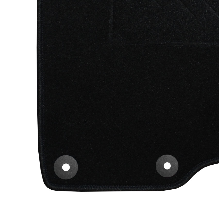 Μοκέτα Clan μαύρη για Peugeot 207 με στρογγυλά κουμπώματα 4τμχ