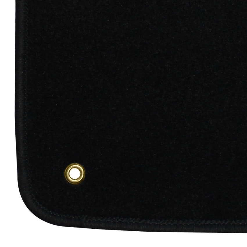 Μοκέτα Clan μαύρη για Toyota Aygo (I) / Peugeot 107 / Citroen C1 με κουμπώματα δαχτυλίδια