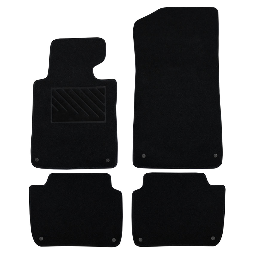Πατάκια δαπέδου μοκέτας Clan μαύρα για BMW 3 Series (E46) 4τμχ