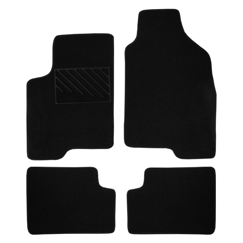 Πατάκια δαπέδου μοκέτας Clan μαύρα για Fiat Panda (III) 4τμχ