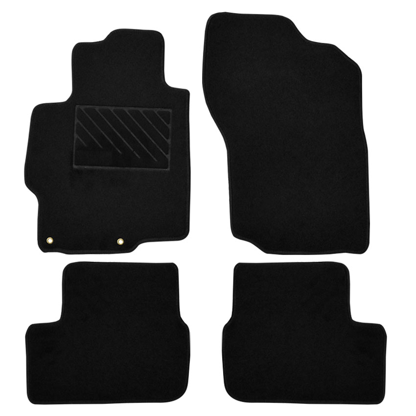 Πατάκια δαπέδου μοκέτας Clan μαύρα για Mitsubishi Lancer (IX) / Lancer Evolution 4τμχ