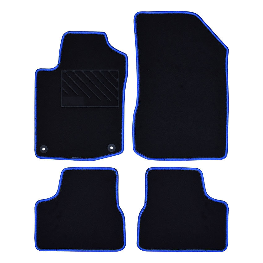 Πατάκια δαπέδου μοκέτας Clan μαύρα για Peugeot 208 4τμχ