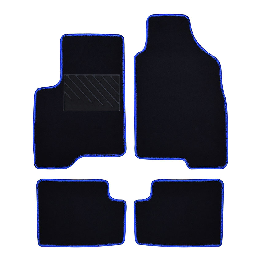 Πατάκια δαπέδου μοκέτας Clan μαύρα για Fiat Panda (III) 4τμχ